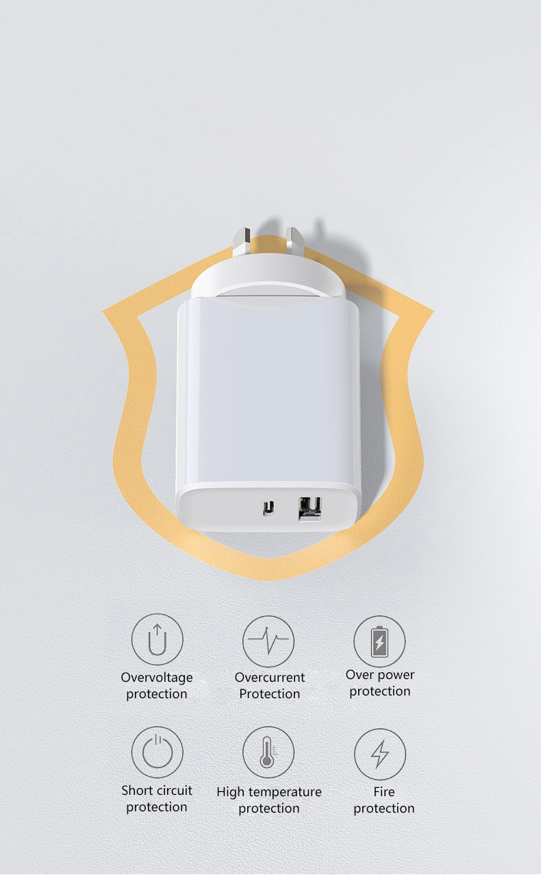 Chinese Manufacturer Pd 20W Fast Charging USB + Type-C Charger Head Supplier