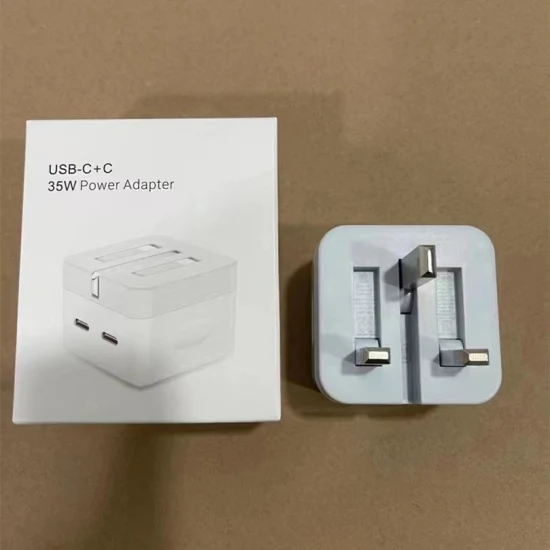 Nouvelle arrivée 35W Dual Pd adaptateur de chargeur rapide EU Us USB-C + C tête de chargeur mural de téléphone portable pour iPhone 14 13 12