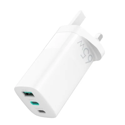 Meilleure vente 65W a+C Port Us/UK/EU Plug Tête de charge rapide pour téléphone avec CE FCC RoHS